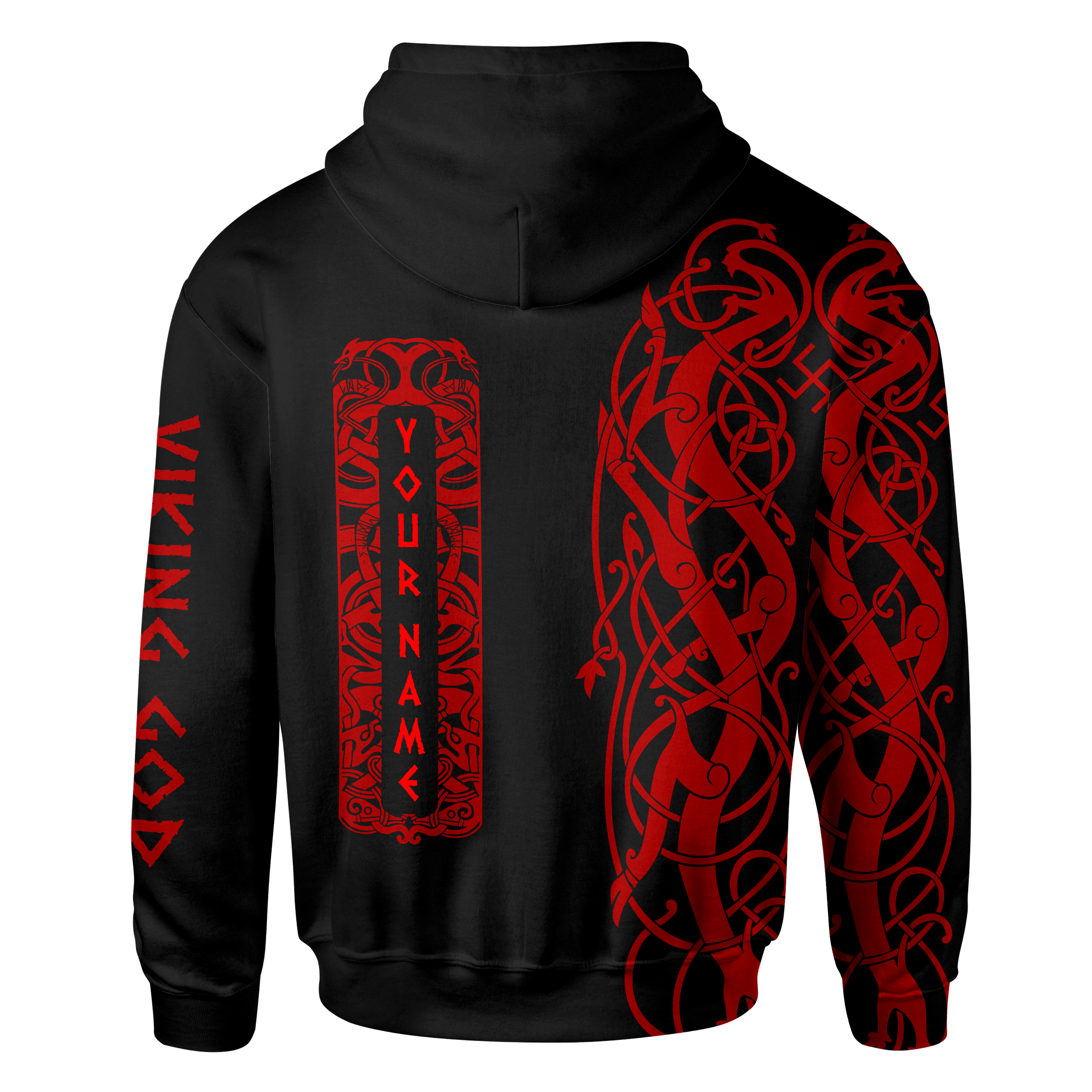 Viking The All Father Odin God Red Colour Customized 3D All Over Printed Shirt - AM Style Design - Amaze Style™