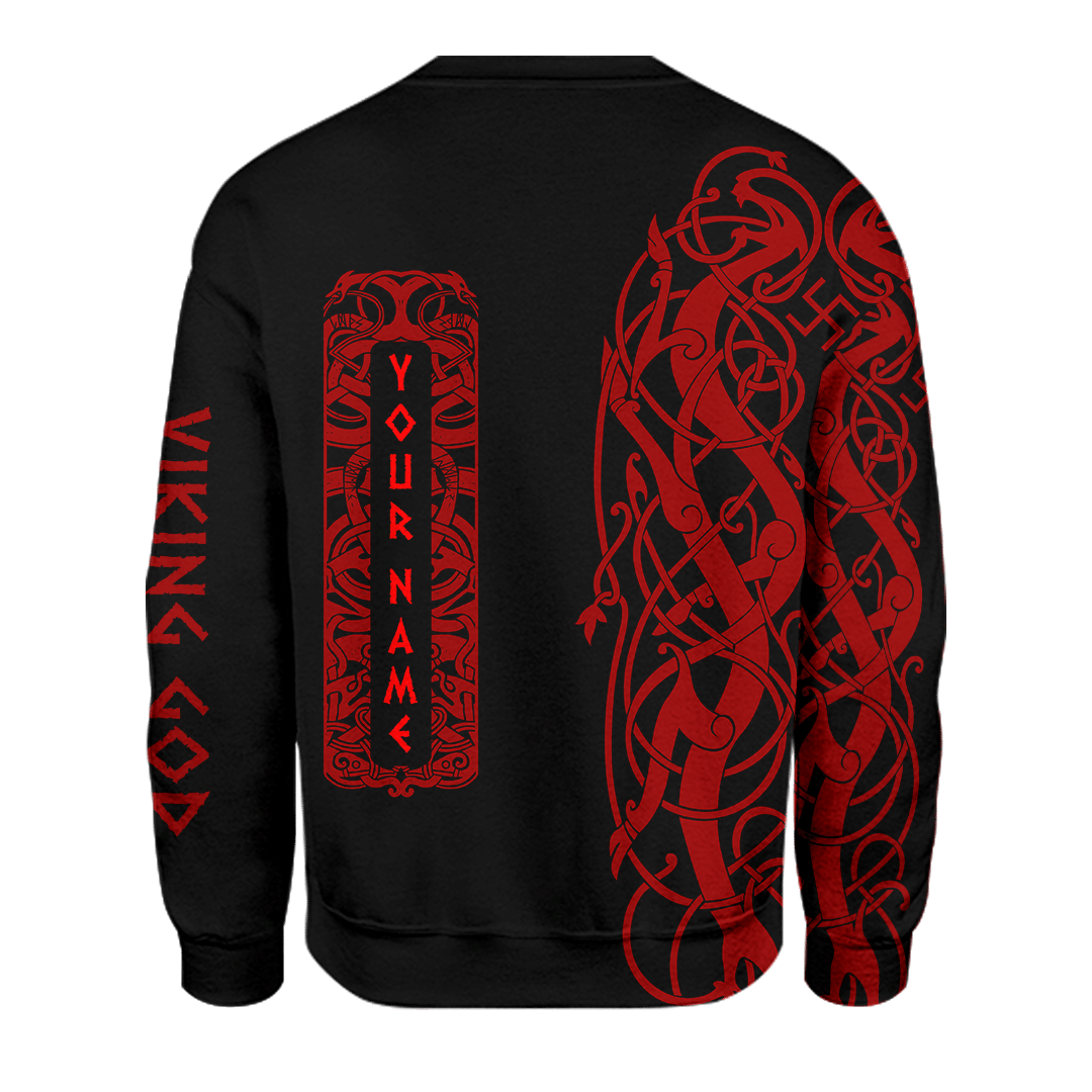 Viking The All Father Odin God Red Colour Customized 3D All Over Printed Shirt - AM Style Design - Amaze Style™