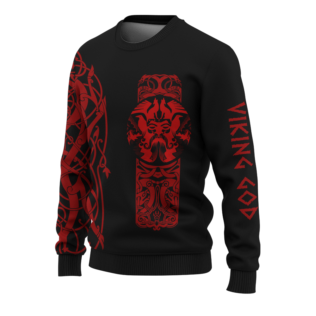 Viking The All Father Odin God Red Colour Customized 3D All Over Printed Shirt - AM Style Design - Amaze Style™