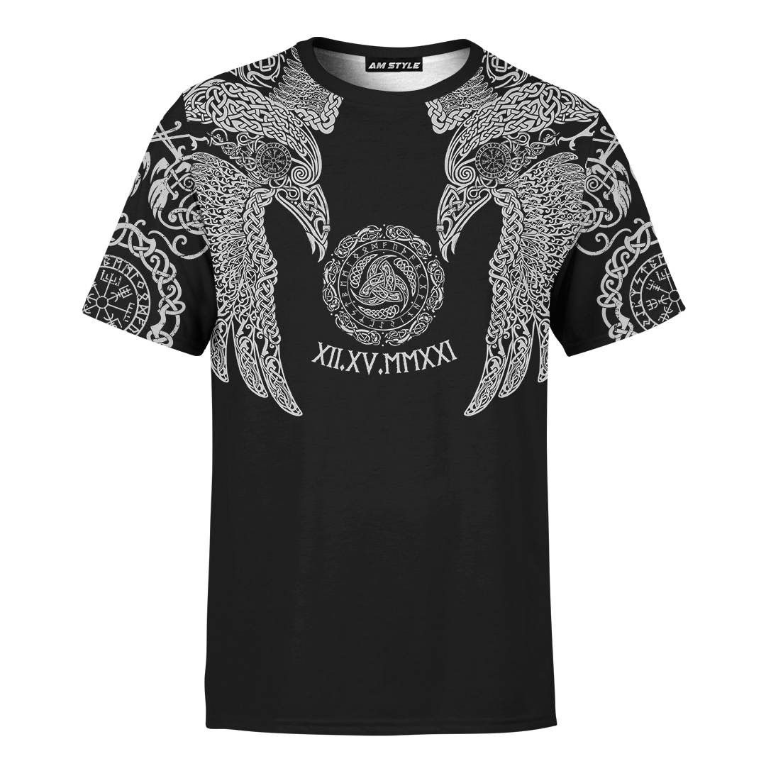 Viking Hugin And Munin Celtic Tattoo Customized 3D All Over Printed Shirt - AM Style Design - Amaze Style™