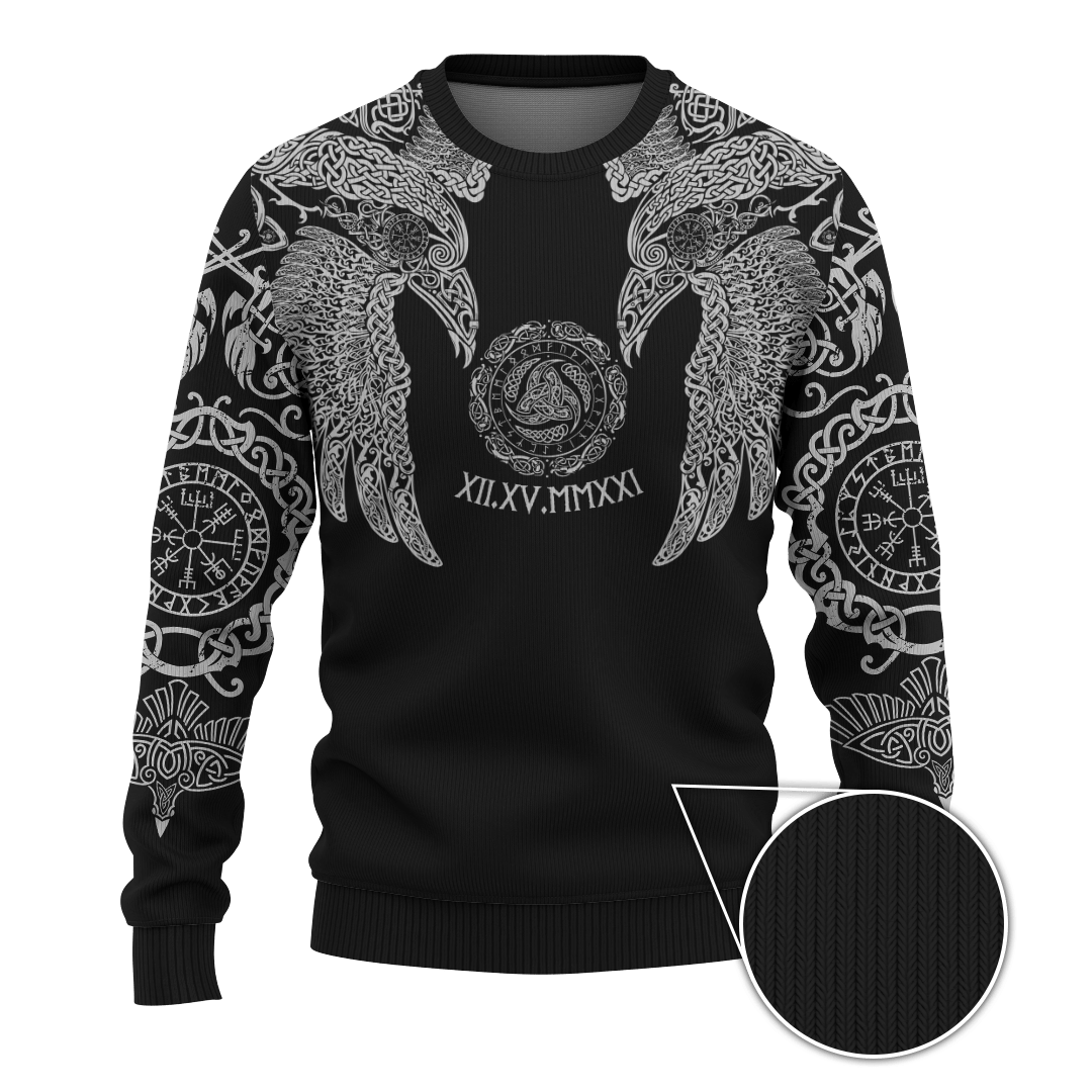 Viking Hugin And Munin Celtic Tattoo Customized 3D All Over Printed Shirt - AM Style Design - Amaze Style™