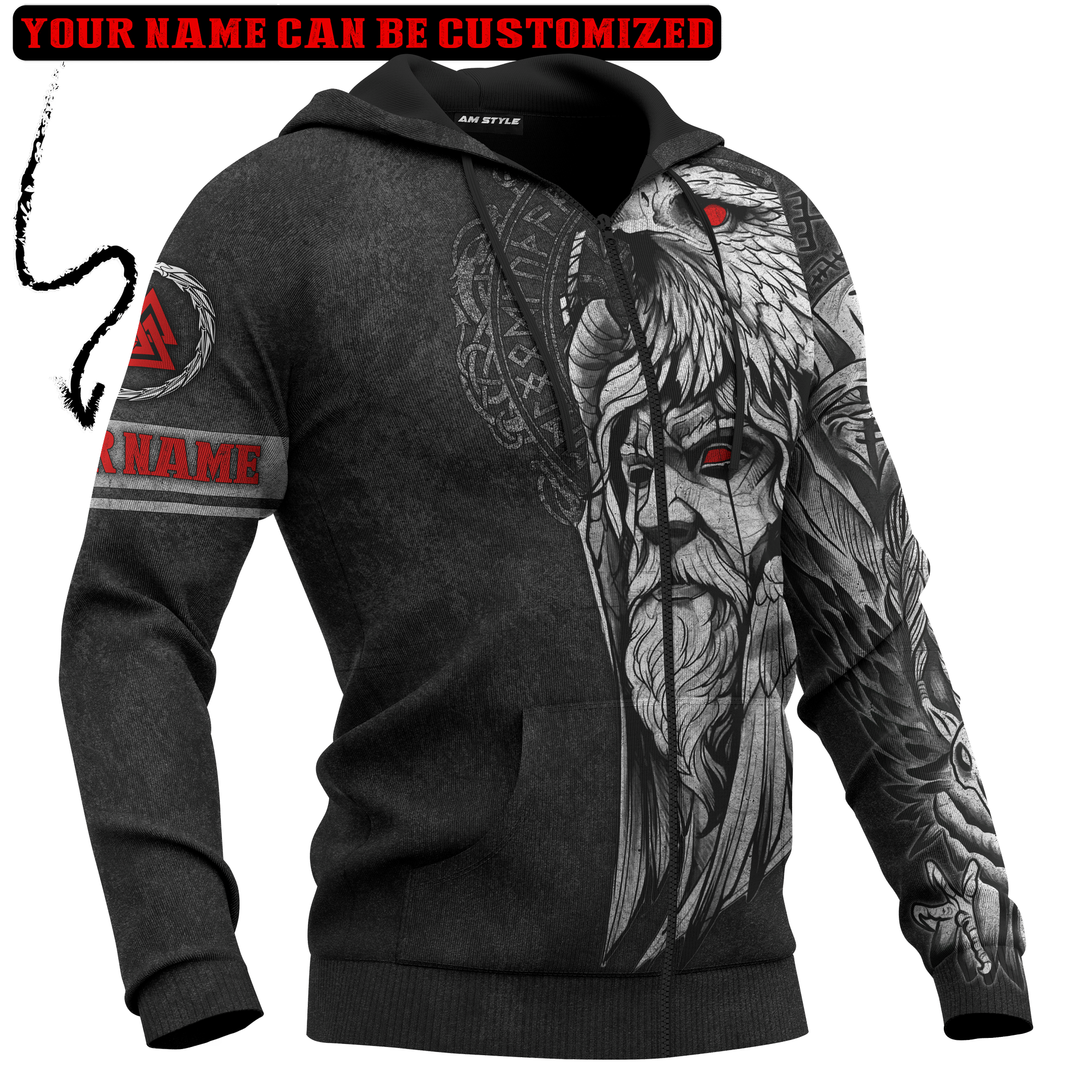 Viking Odin And Raven Norse Mythology Customized 3D All Over Printed Shirt - AM Style Design - Amaze Style™