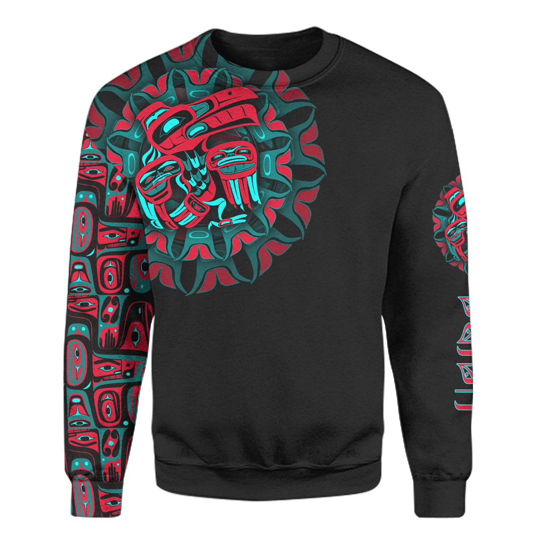 Raven Man Native American Pacific Northwest Style Customized All Over Printed Shirt - Am Style Design - Amaze Style™