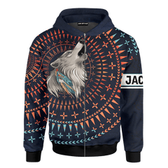 Native American Wolf Tattoo Customized 3D All Over Printed Shirt - Am Style Design - Amaze Style™