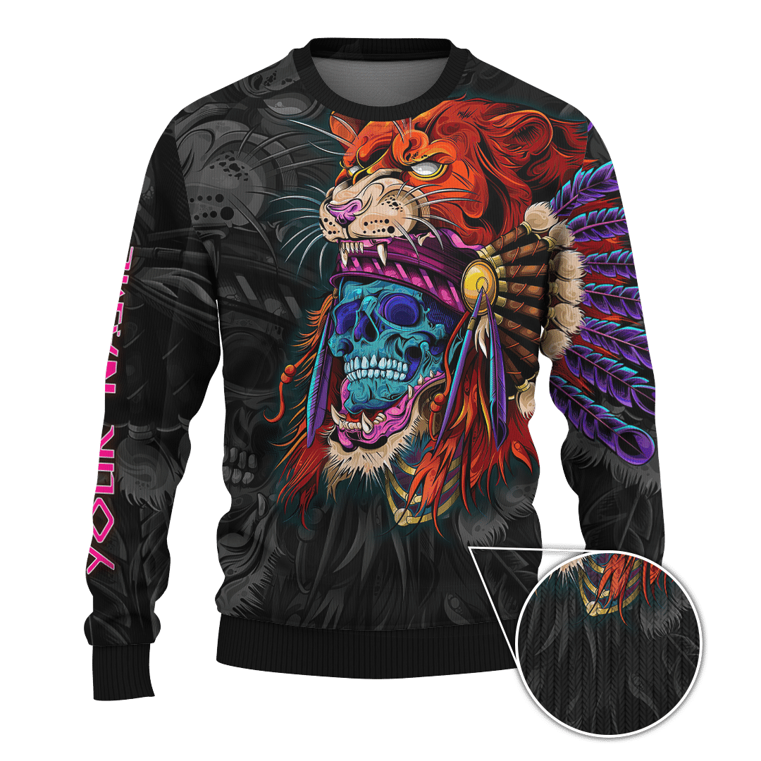 Aztec Warrior Tribe Maya Aztec Calendar Customized 3D All Over Printed hoodie