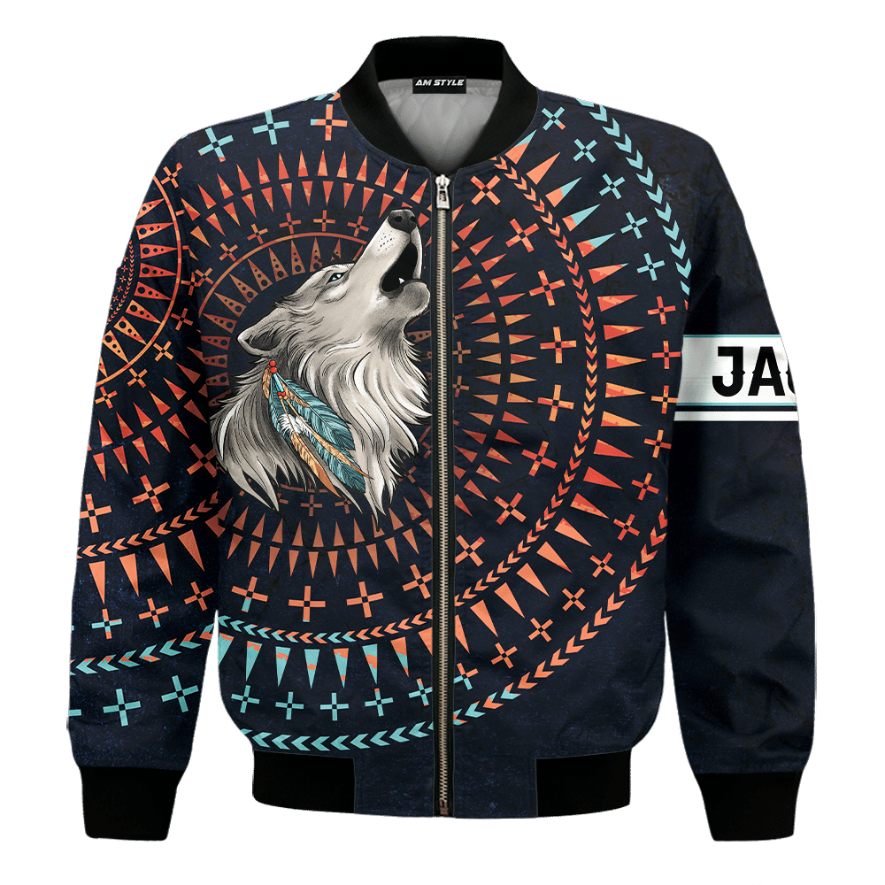 Native American Wolf Tattoo Customized 3D All Over Printed Shirt - Am Style Design - Amaze Style™