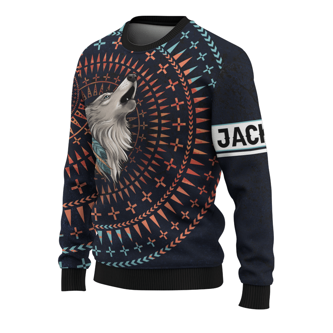 Native American Wolf Tattoo Customized 3D All Over Printed Shirt - Am Style Design - Amaze Style™