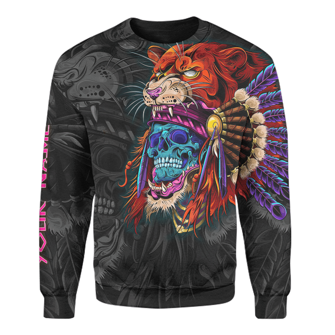 Aztec Warrior Tribe Maya Aztec Calendar Customized 3D All Over Printed hoodie