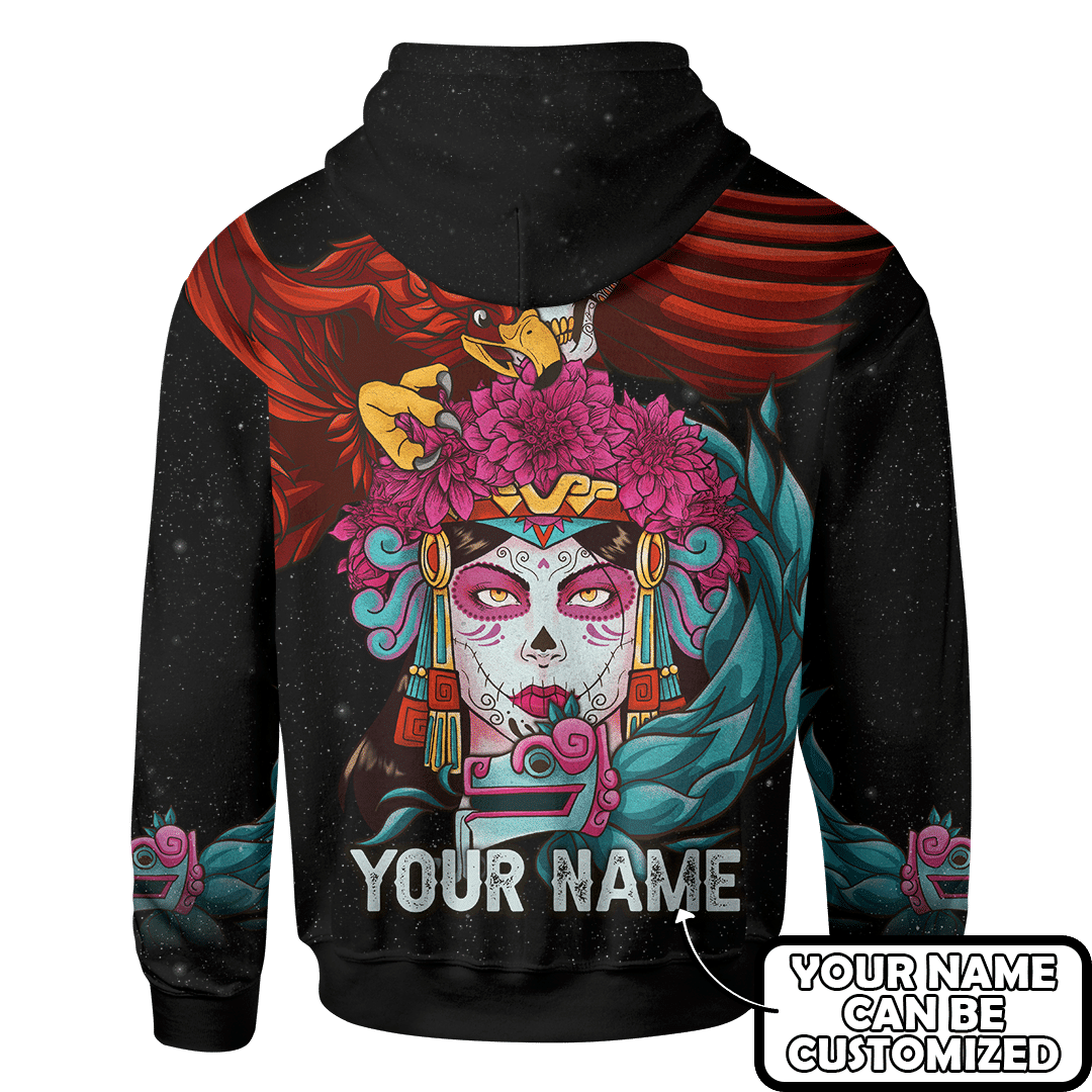 Aztec Calavera Skull Maya Aztec Mexican Mural Art Customized 3D All Over Printed hoodie