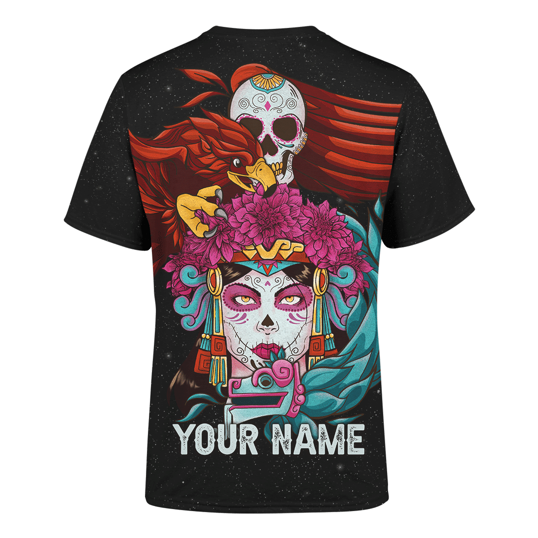 Aztec Calavera Skull Maya Aztec Mexican Mural Art Customized 3D All Over Printed hoodie