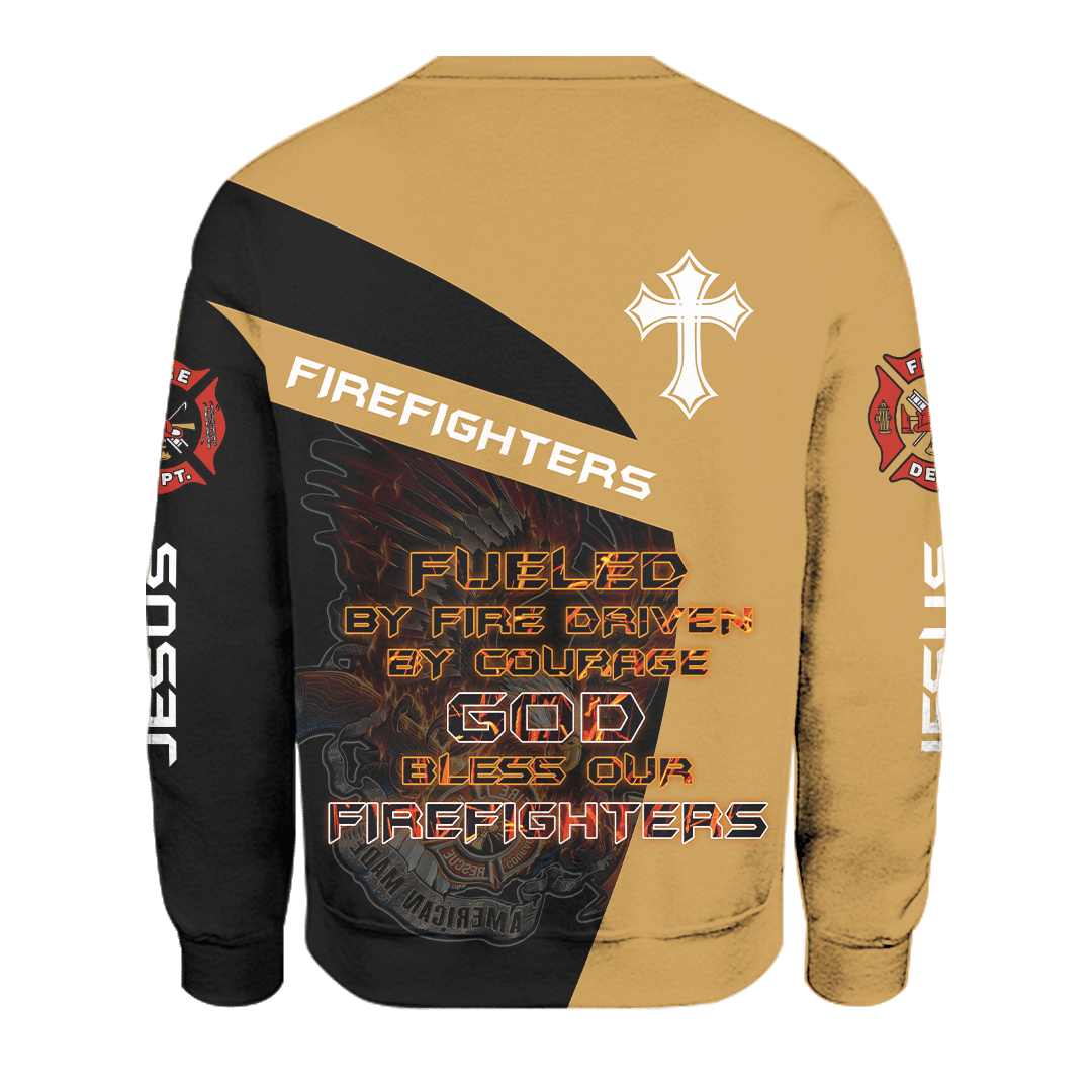 Jesus Firefighter Eagle Fire Department Customized 3D All Over Printed hoodie