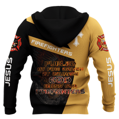 Jesus Firefighter Eagle Fire Department Customized 3D All Over Printed hoodie