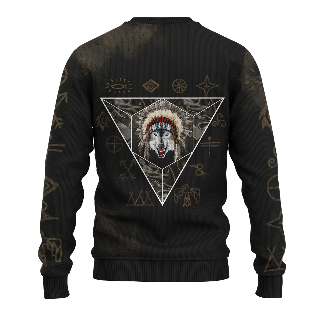 Wolf in Native American Customized 3D All Over Printed Shirt - Am Style Design - Amaze Style™