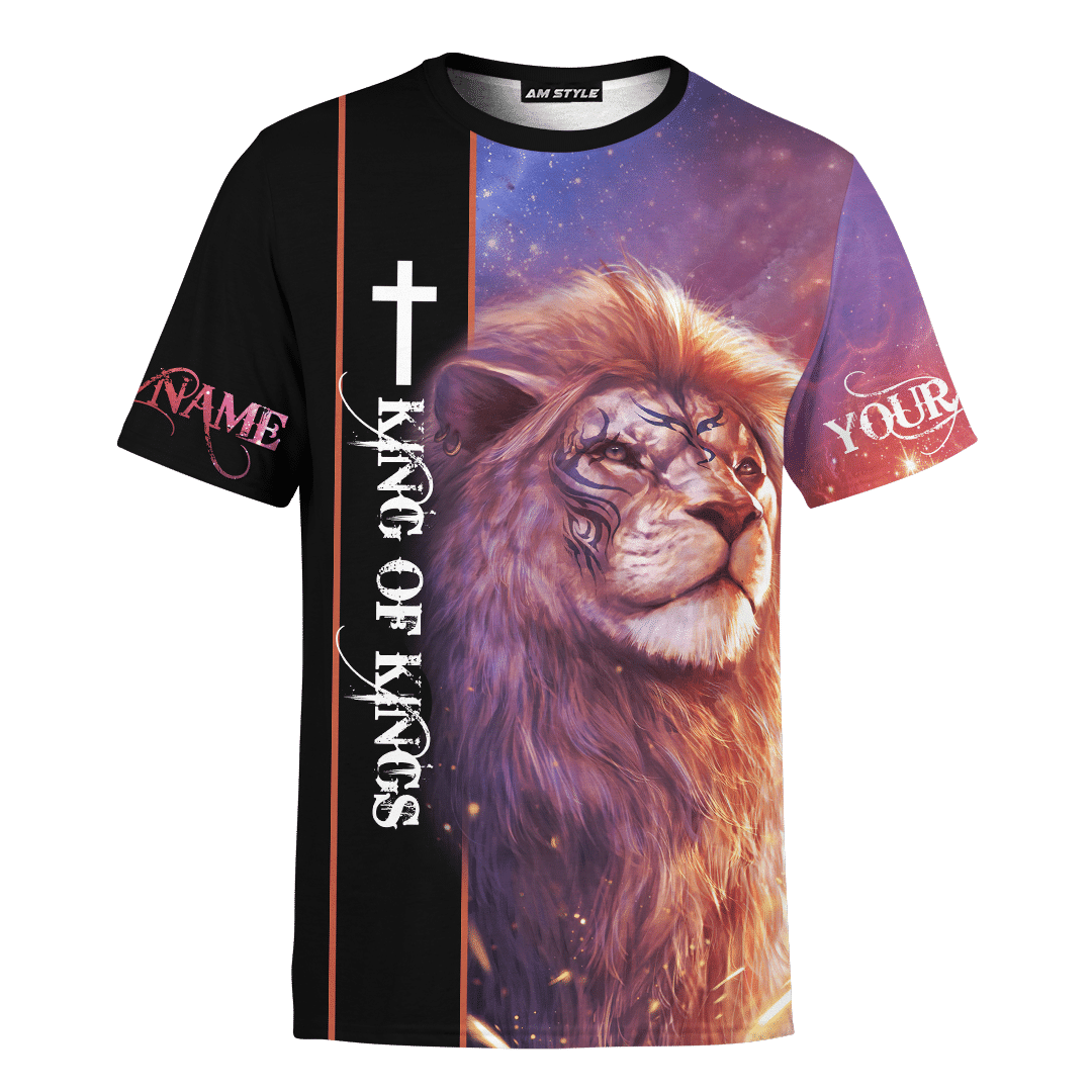 Jesus Lion King Of Kings Customized 3D All Over Printed Shirt - AM Style Design - Amaze Style™