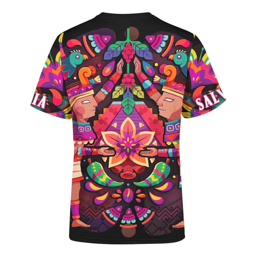 Aztec Flower Couple Maya Aztec Customized 3D All Over Printed Shirt - AM Style Design - Amaze Style™