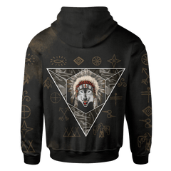 Wolf in Native American Customized 3D All Over Printed Shirt - Am Style Design - Amaze Style™