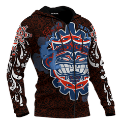 Japanese Samurai Mask Native American Pacific Northwest Style Customized All Over Printed Shirt - Am Style Design - Amaze Style™