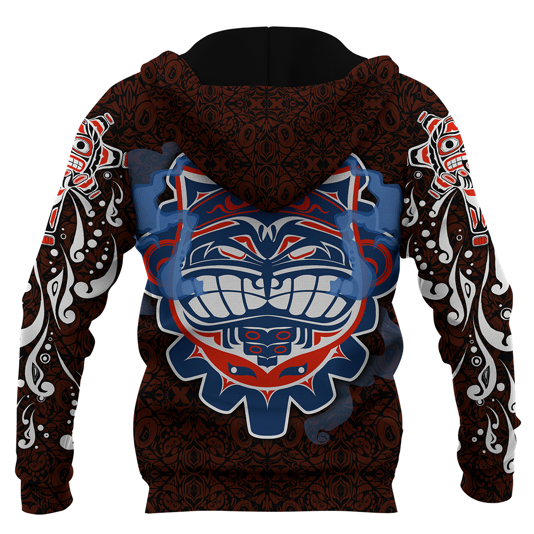 Japanese Samurai Mask Native American Pacific Northwest Style Customized All Over Printed Shirt - Am Style Design - Amaze Style™