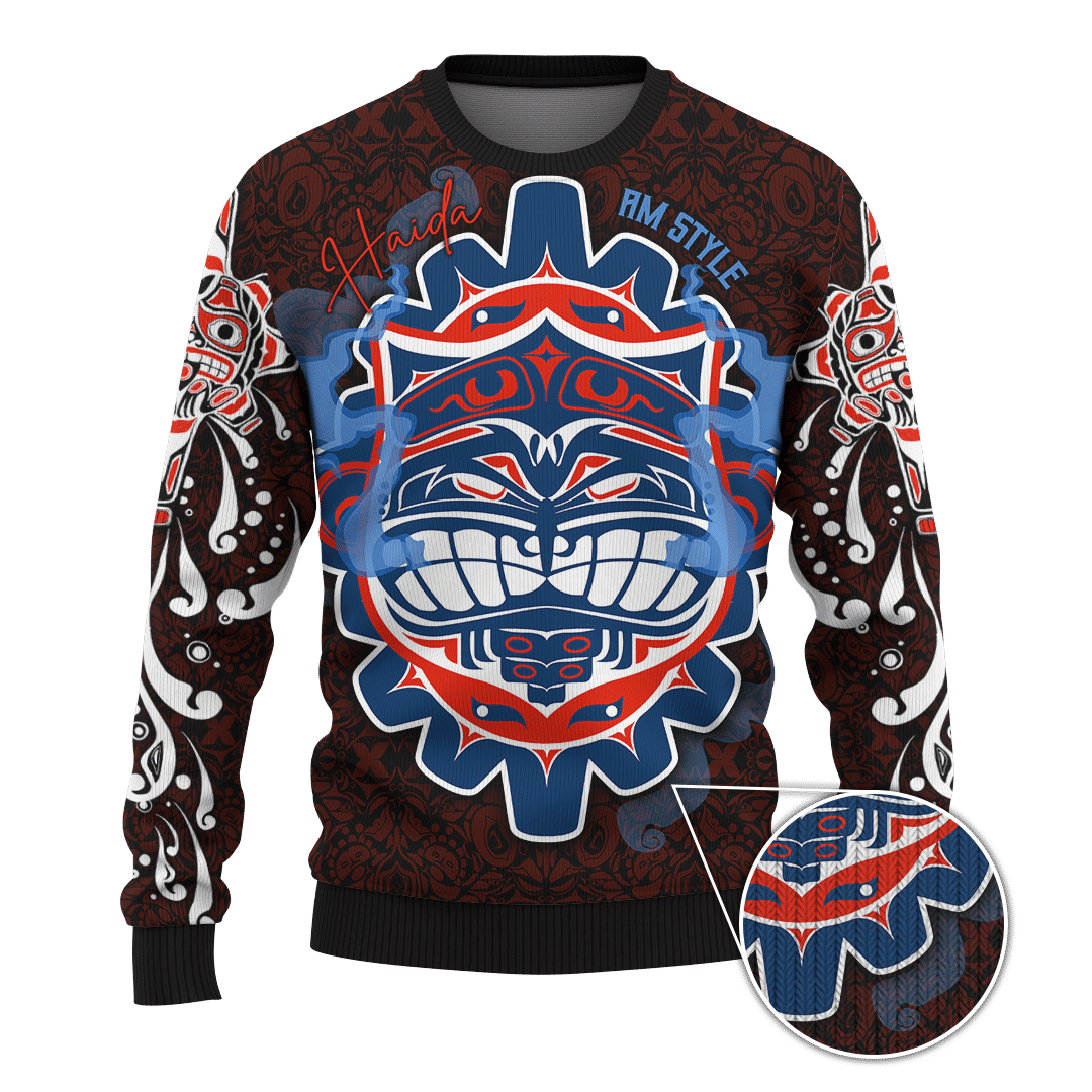 Japanese Samurai Mask Native American Pacific Northwest Style Customized All Over Printed Shirt - Am Style Design - Amaze Style™