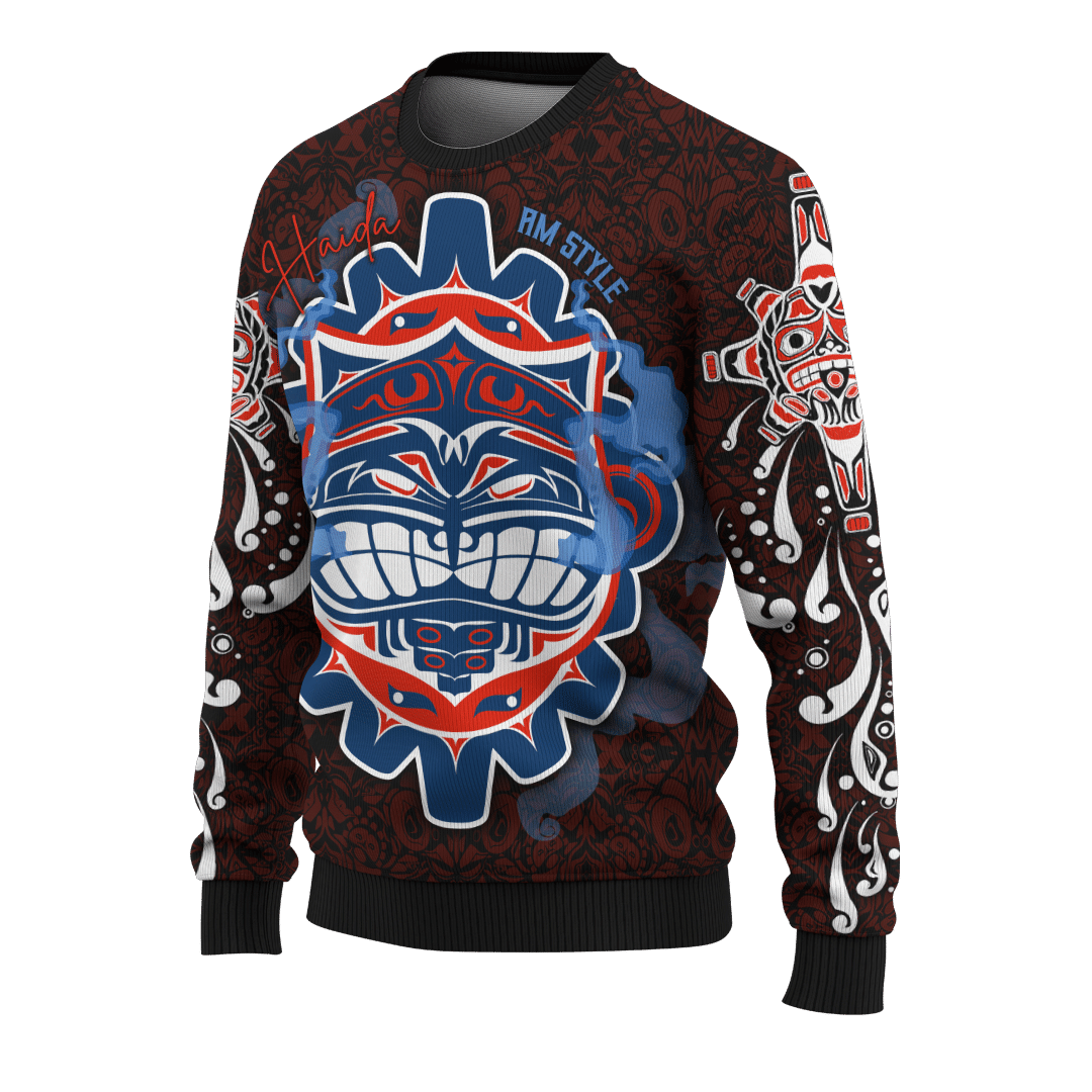 Japanese Samurai Mask Native American Pacific Northwest Style Customized All Over Printed Shirt - Am Style Design - Amaze Style™