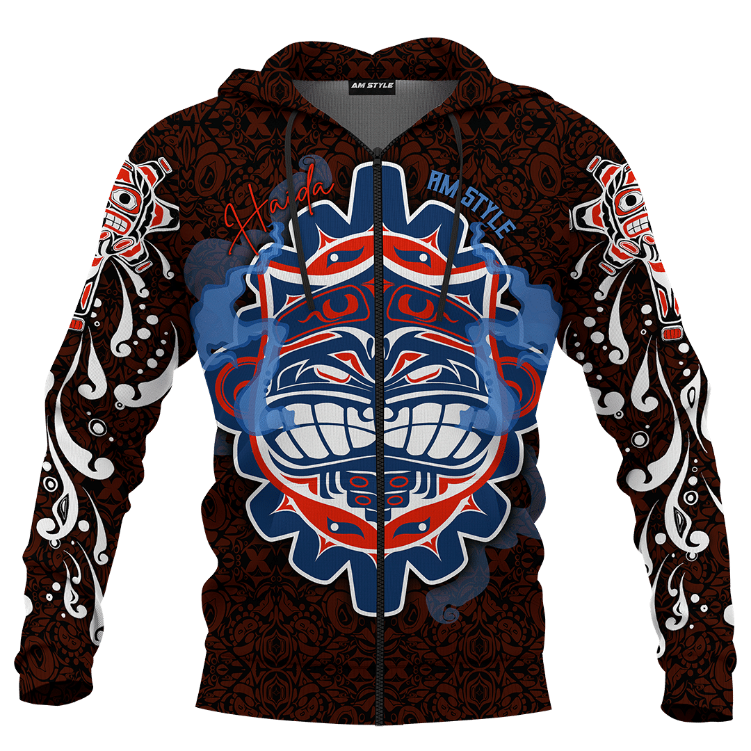 Japanese Samurai Mask Native American Pacific Northwest Style Customized All Over Printed Shirt - Am Style Design - Amaze Style™