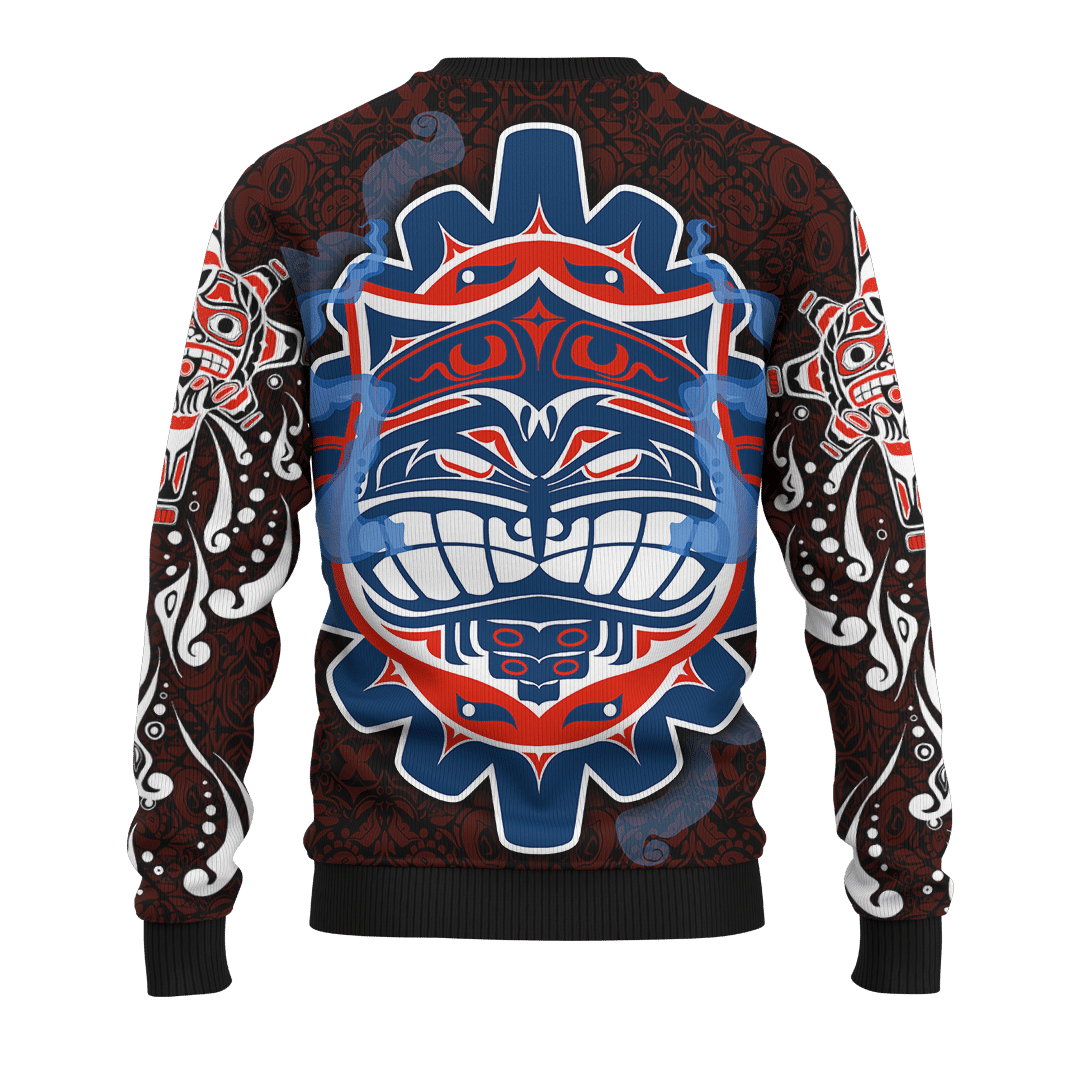 Japanese Samurai Mask Native American Pacific Northwest Style Customized All Over Printed Shirt - Am Style Design - Amaze Style™