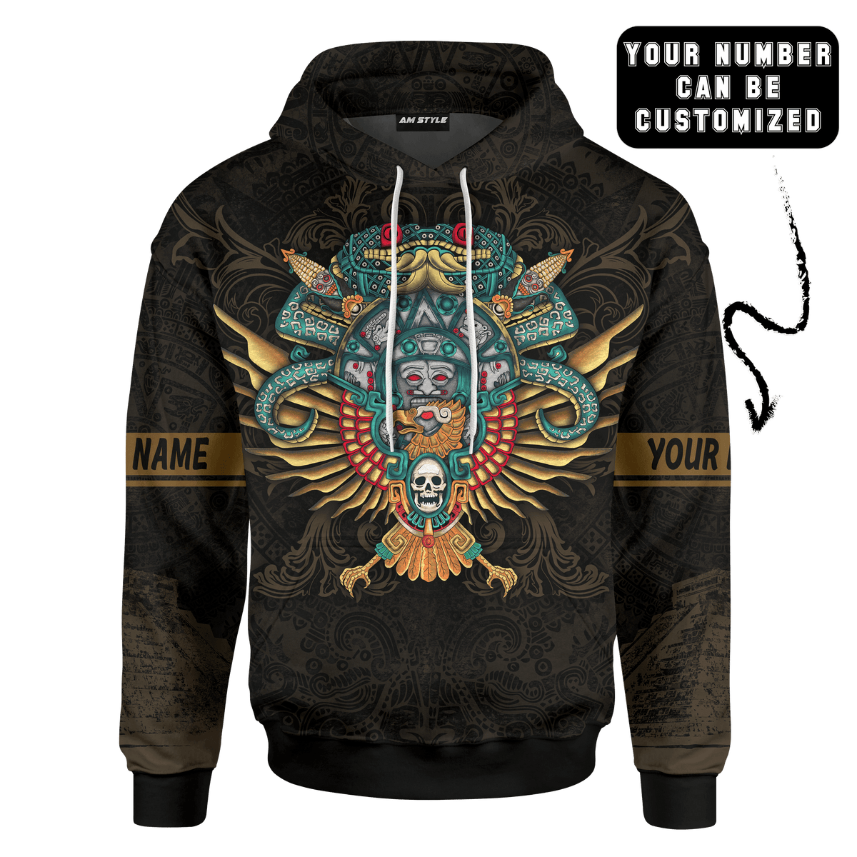 Atl Tlachinolli Maya Aztec Customized 3D All Over Printed Shirt - AM Style Design - Amaze Style™