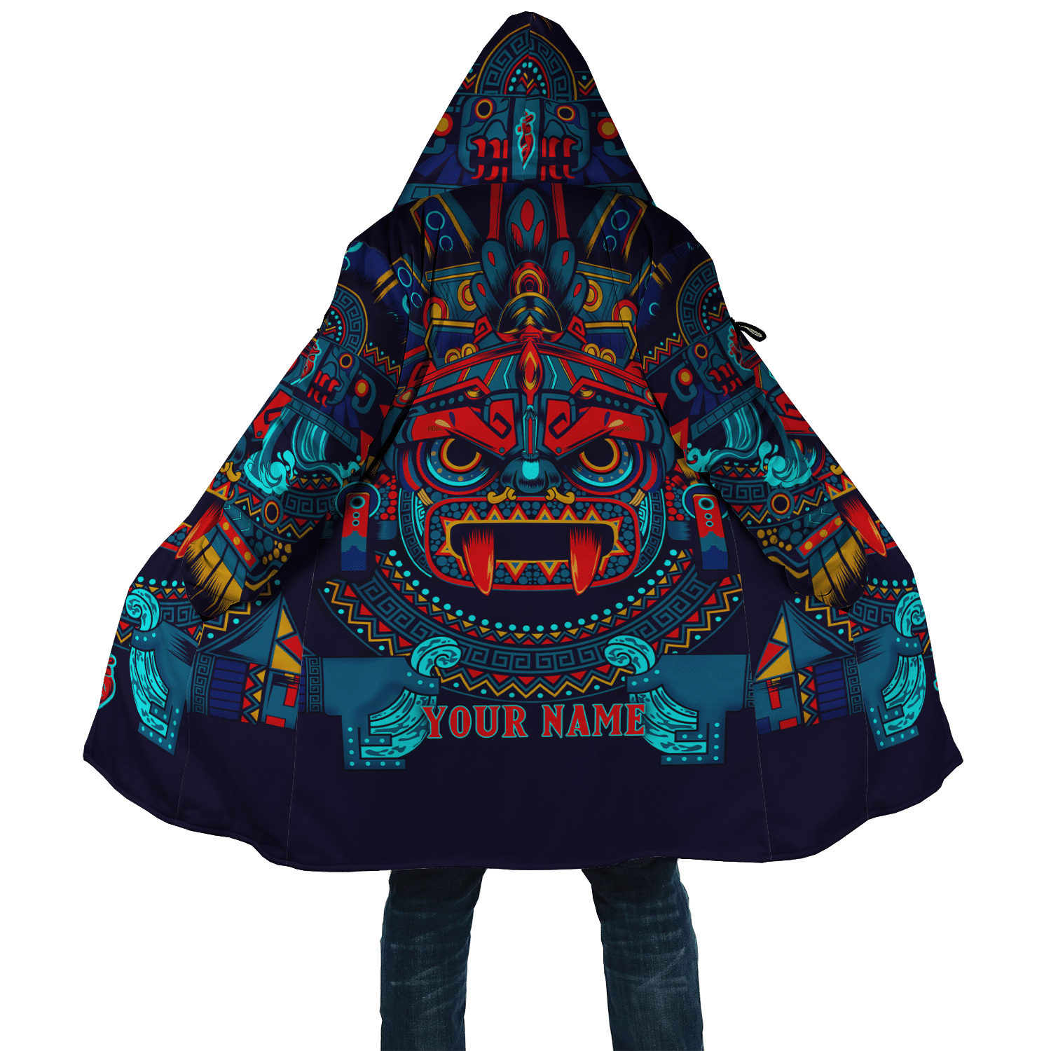 Aztec Tlaloc God Aztec Mexican Mural Art Customized 3D All Over Printed Cloak - AM Style Design - Amaze Style™