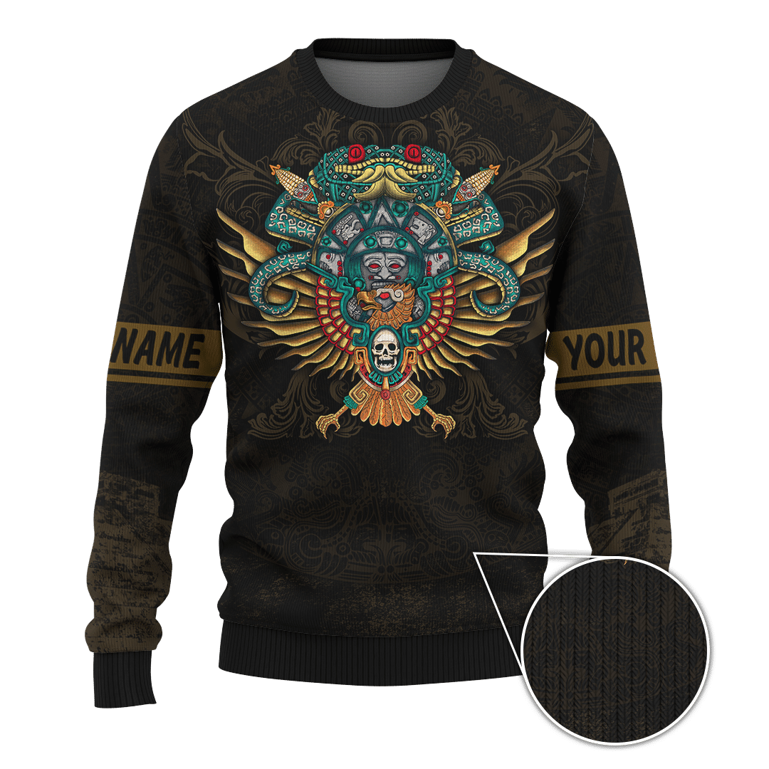 Atl Tlachinolli Maya Aztec Customized 3D All Over Printed Shirt - AM Style Design - Amaze Style™