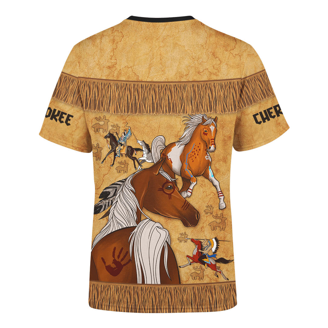 Indian Horse Tattoo Native American Style Customized All Over Printed Shirts - Am Style Design - Amaze Style™