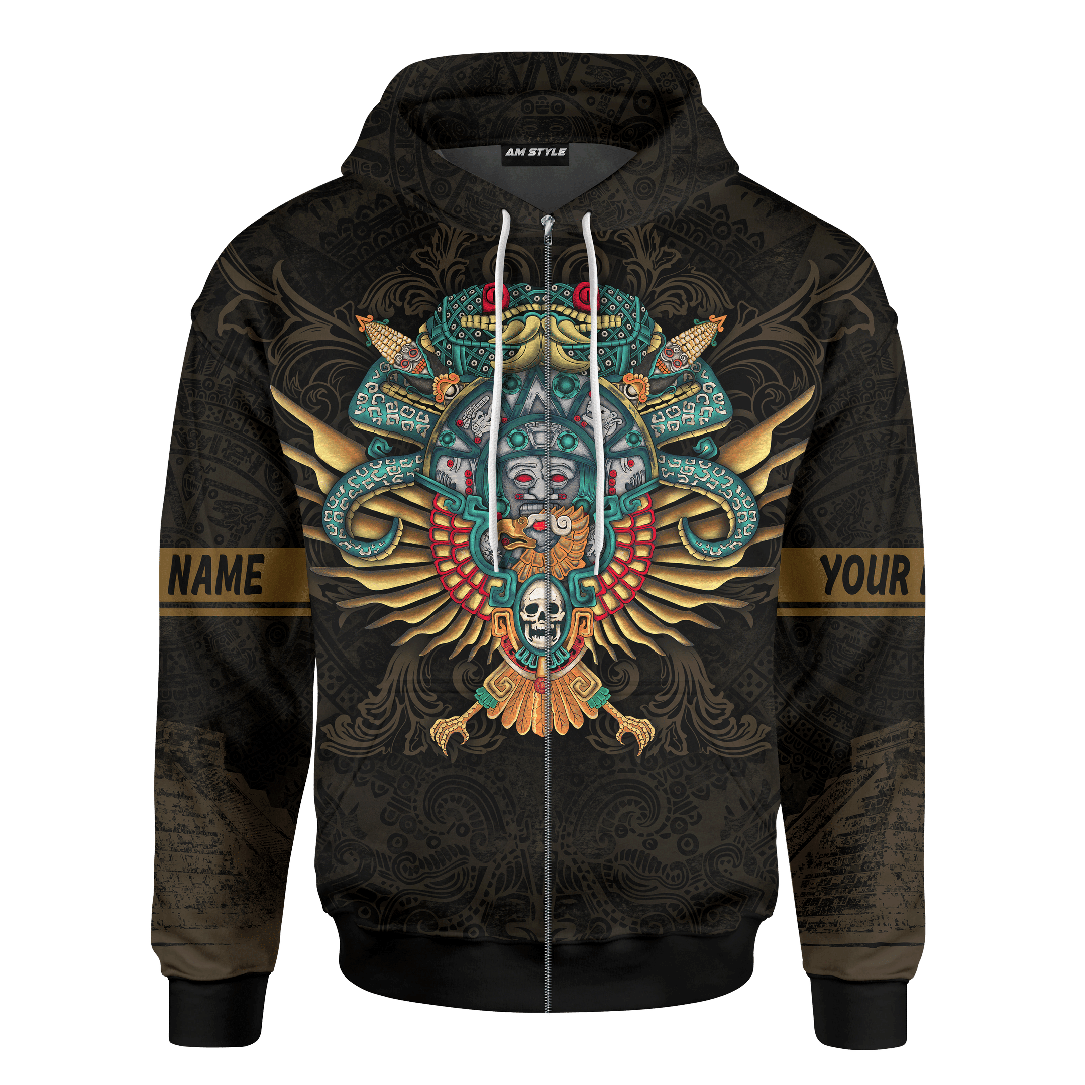 Atl Tlachinolli Maya Aztec Customized 3D All Over Printed Shirt - AM Style Design - Amaze Style™