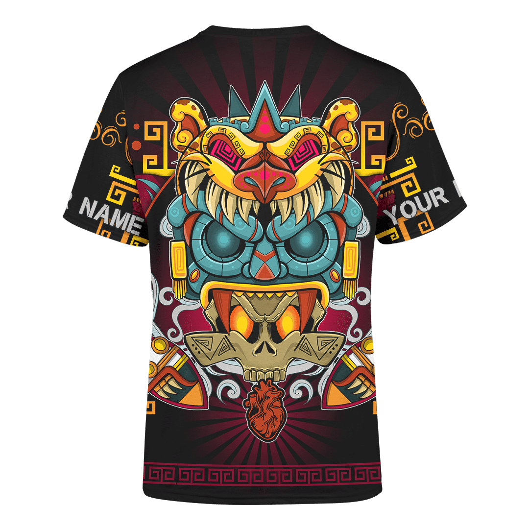 Aztec Fifth Sun Stone Maya Aztec Mexican Mural Art Customized 3D All Over Printed hoodie