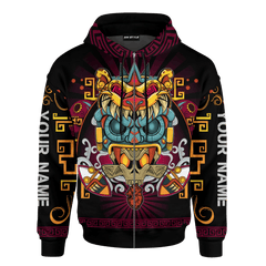 Aztec Fifth Sun Stone Maya Aztec Mexican Mural Art Customized 3D All Over Printed hoodie