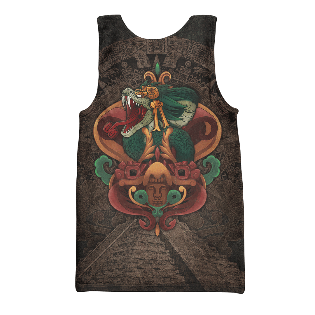 Aztec Fire Serpent Quetzalcoatl Maya Aztec Customized 3D All Over Printed Shirt - AM Style Design - Amaze Style™