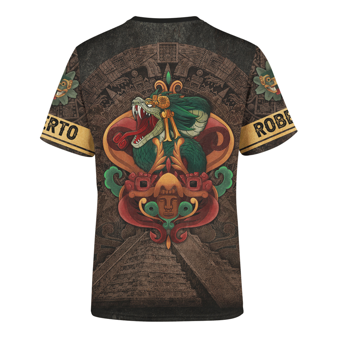 Aztec Fire Serpent Quetzalcoatl Maya Aztec Customized 3D All Over Printed Shirt - AM Style Design - Amaze Style™