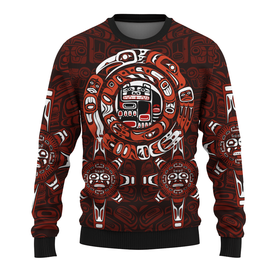 Bear Tattoo Native American Pacific Northwest Style Customized All Over Printed Shirt - Am Style Design - Amaze Style™