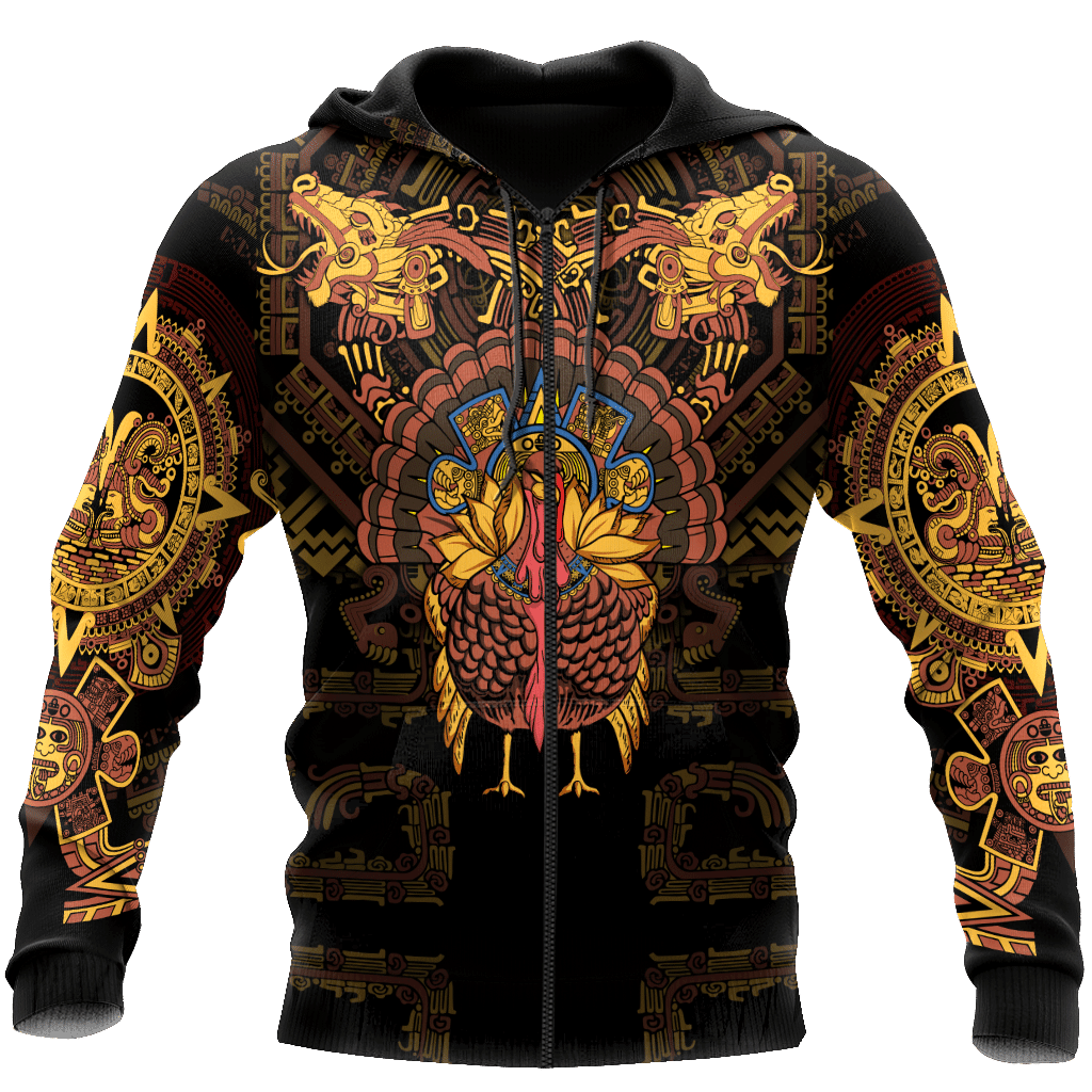 Aztec Mayan Aztec Turkey Thanksgiving 3d All Over Printed Shirt Am Style - Amaze Style™