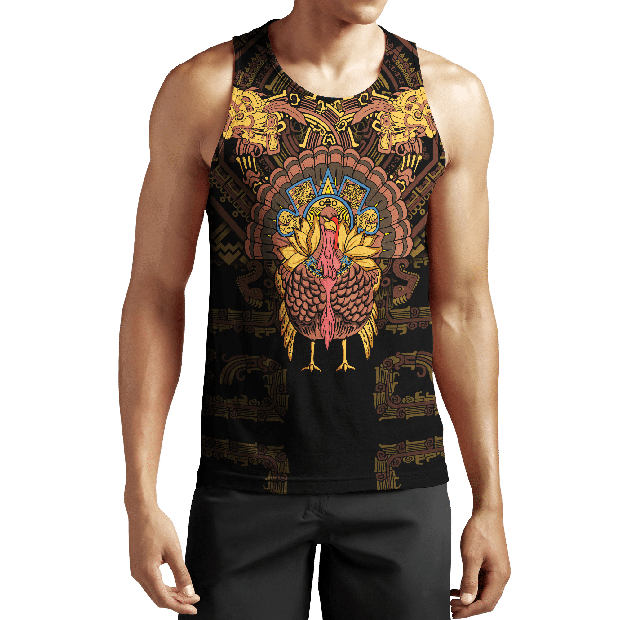 Aztec Mayan Aztec Turkey Thanksgiving 3d All Over Printed Shirt Am Style - Amaze Style™