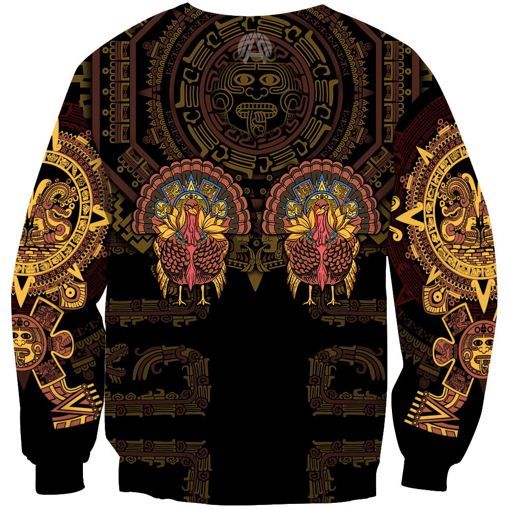 Aztec Mayan Aztec Turkey Thanksgiving 3d All Over Printed Shirt Am Style - Amaze Style™