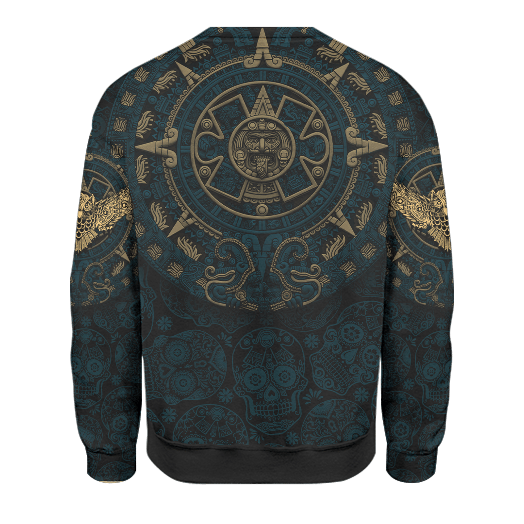 AM Style Aztec Mayan Mexico Owl And Sugar Skull Day Of The Dead 3d All Over Printed Shirt Hoodie - Amaze Style™