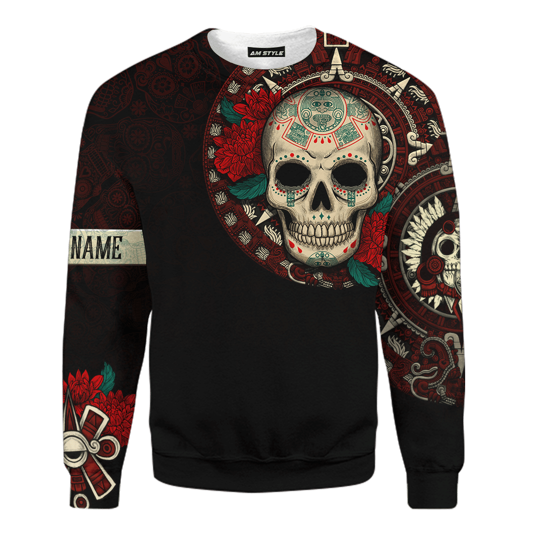 Aztec Mayan Mexico Owl And Sugar Skull Day Of The Dead 3d All Over Printed Shirt - AM Style Design™ - Amaze Style™