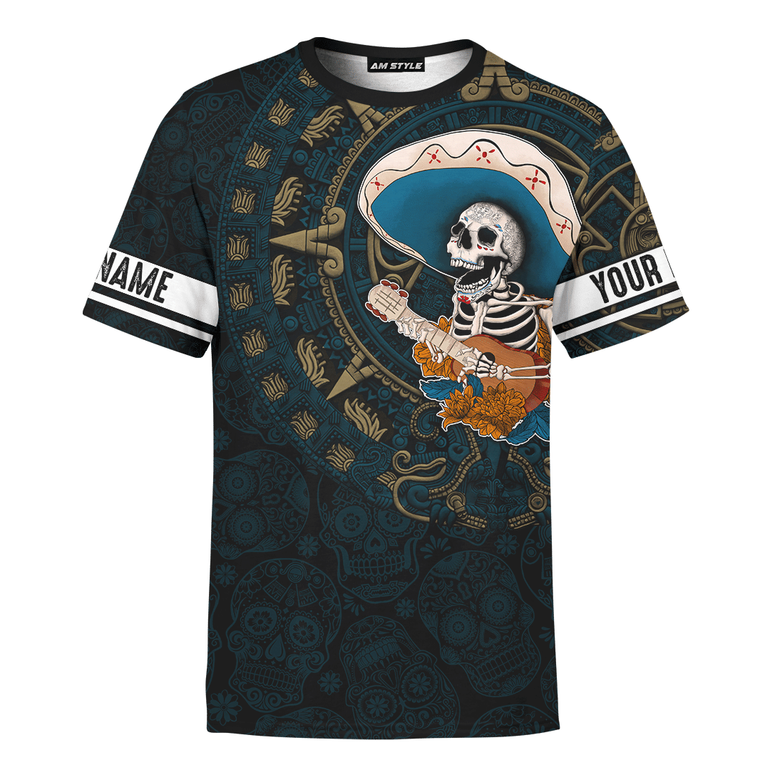 Aztec Mayan Mexico Sugar Skull Dia De Muertos  3d All Over Printed Shirt - AM Style Design™ - Amaze Style™