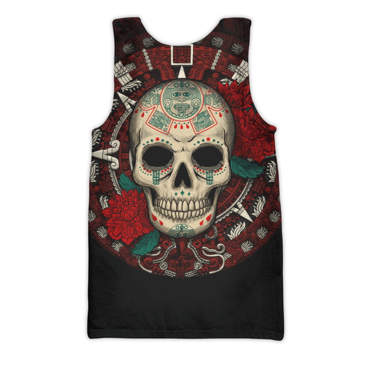 Aztec Mayan Mexico Owl And Sugar Skull Day Of The Dead 3d All Over Printed Shirt - AM Style Design™ - Amaze Style™