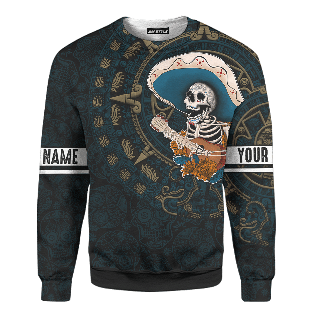 Aztec Mayan Mexico Sugar Skull Dia De Muertos  3d All Over Printed Shirt - AM Style Design™ - Amaze Style™