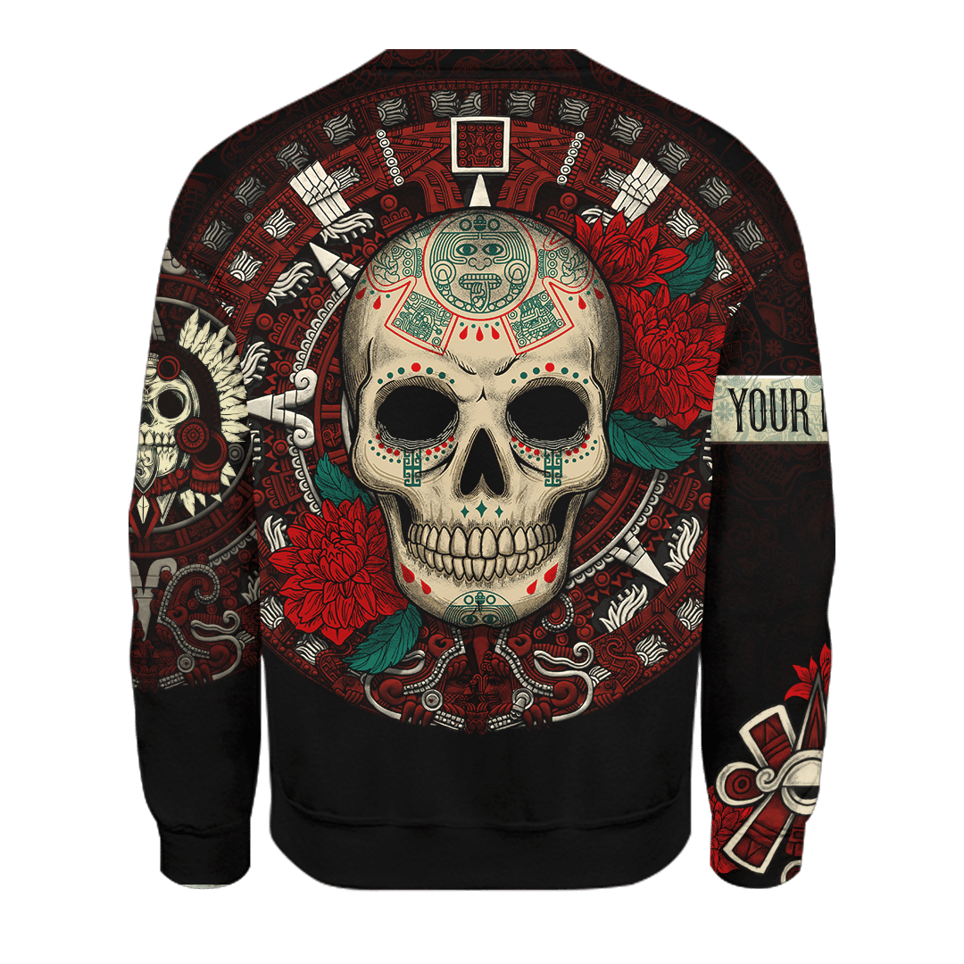 Aztec Mayan Mexico Owl And Sugar Skull Day Of The Dead 3d All Over Printed Shirt - AM Style Design™ - Amaze Style™