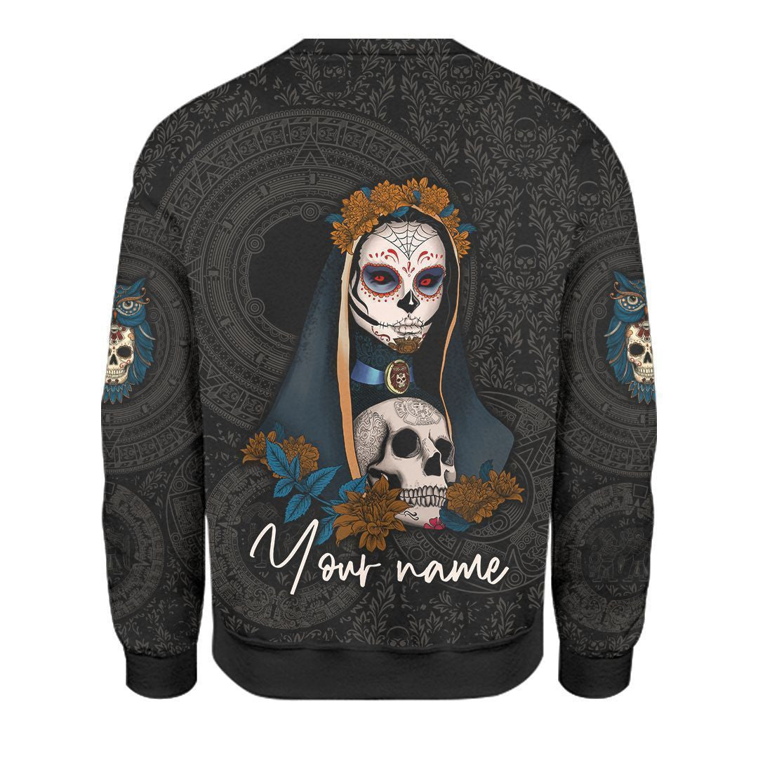 Aztec Mayan Mexico Sugar Skull Dia De Muertos 3d All Over Printed Shirt AM Style - Amaze Style™