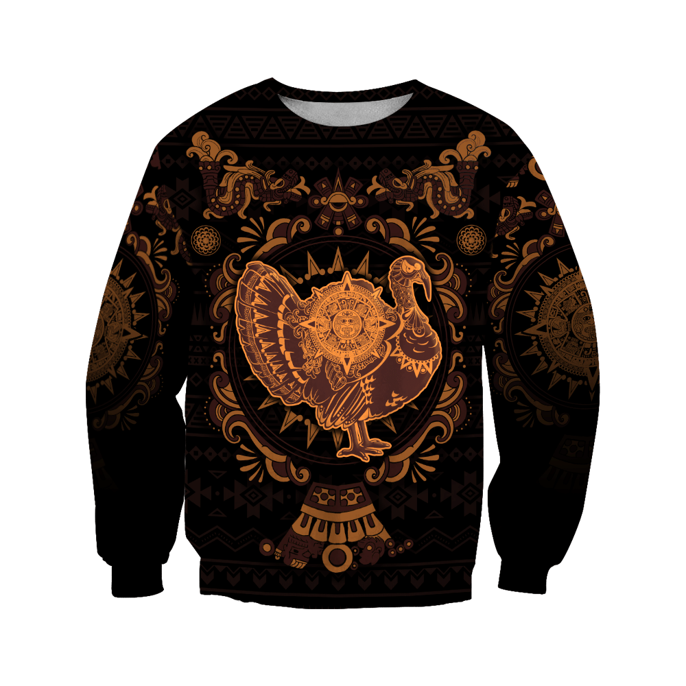 Mexico Aztec Turkey Sun Stone Thanksgiving All Over Printed Unisex Shirts - AM Style - Amaze Style™