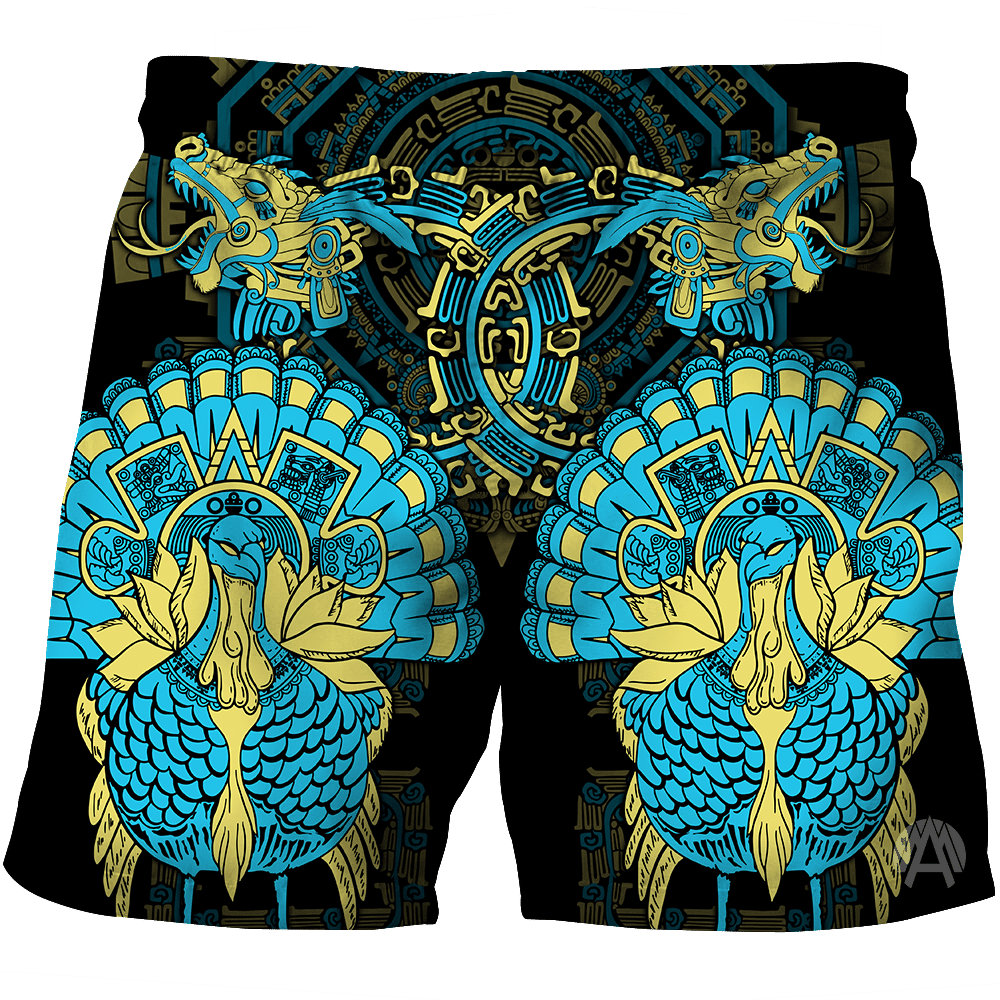 Aztec Mayan Aztec Turkey Thanksgiving Turquoise Blue 3d All Over Printed Shirt Am Style - Amaze Style™