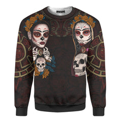 AM Style Aztec Mayan Mexico Sugar Skull Dia De Muertos  3d All Over Printed Shirt Hoodie - Amaze Style™