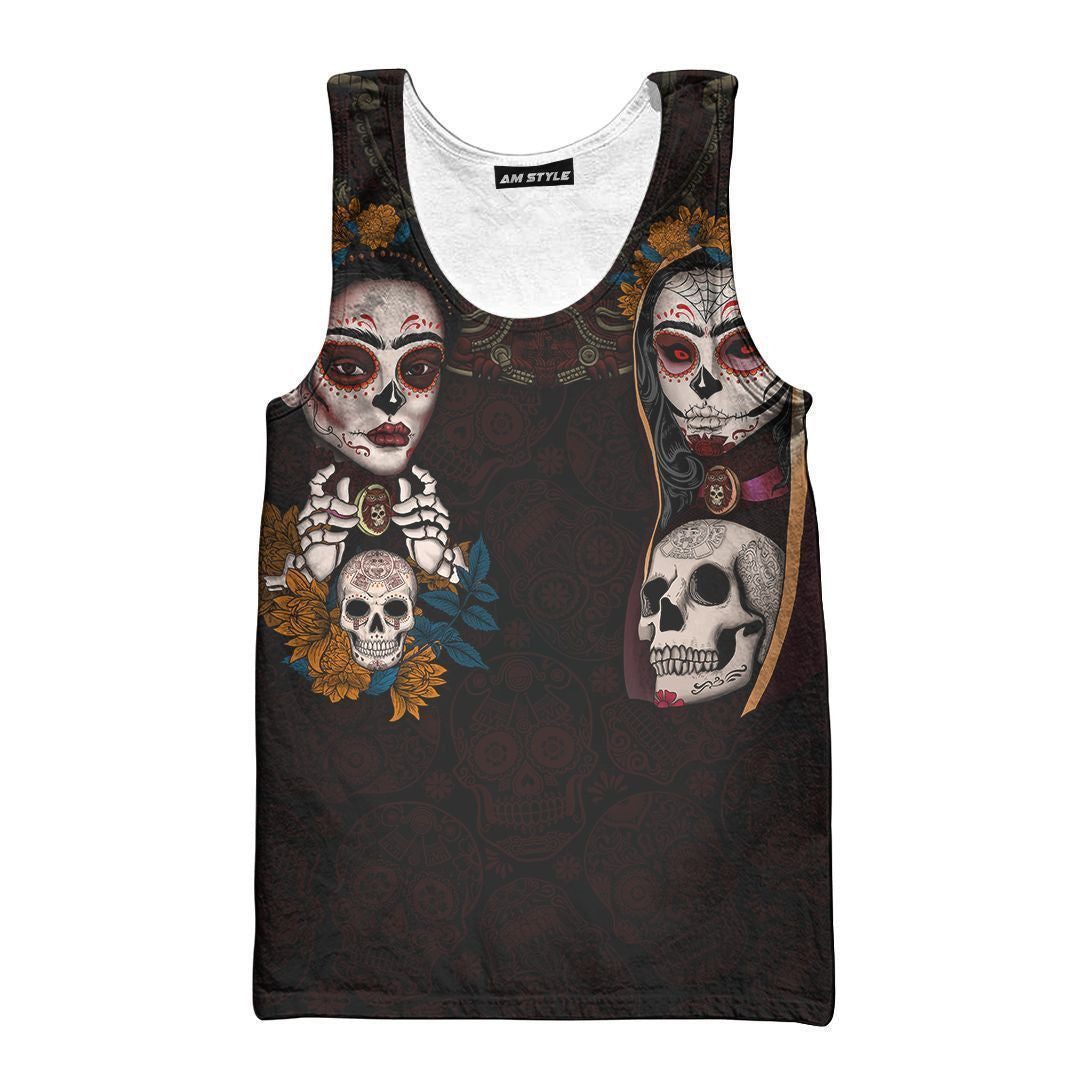 AM Style Aztec Mayan Mexico Sugar Skull Dia De Muertos  3d All Over Printed Shirt Hoodie - Amaze Style™